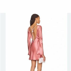 Cult Gaia Pink Satin Dress